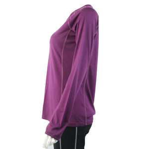 Women 100% <b>Merino</b> <b>Wool</b> Long Sleeve Crew Neck T-Shirt XL Print Pattern Hiking Base Layer With Logo Decoration for Women Girls - Product Image 4