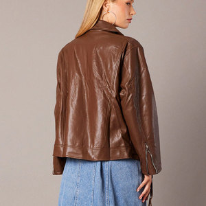 Chaquetas de Cuero para Mujer, Diseño Moderno 2026, en Oferta, con Logotipo y Color Personalizados - Product Image 2