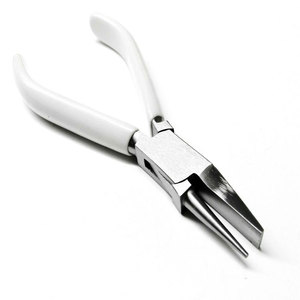 Professional Stainless Steel Ring Forming Plier With White PVC Grip Handle For Jewelry Making And Body Piercing - Product Image 1