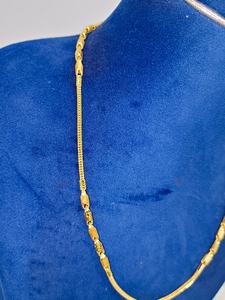 Cadena Bahubali de oro macizo de 22 quilates para hombres y mujeres, collar de eslabones de oro amarillo auténtico, joyería fina para uso diario, regalo unisex - Product Image 2