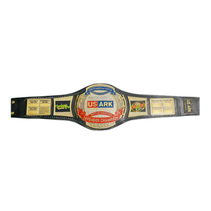 Cinturón de Campeonato US Ark Defender, Diseño de la Industria de Reptiles, Dorado y Negro, con Placas de Identificación Personalizadas y Logotipo de US Ark - Product Image 1