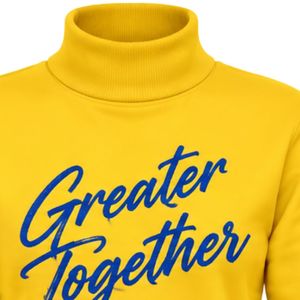 Sudadera de cuello alto para mujer Sigma Gamma Rho, amarilla, con gráfico personalizado de la hermandad griega, manga larga, informal, estilo universitario - Product Image 5