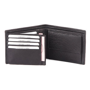 Cartera de Hombre de Cuero Genuino de Diseño Moderno y Lujoso, Estilo Vintage, Corta, con Protección RFID, Minimalista, Multifuncional, con Forro de Poliéster - Product Image 3
