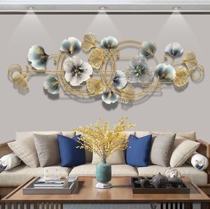 Décorations murales en métal au design personnalisé, art mural de luxe en fer, décoration murale simple et créative pour salon, fond de canapé - Product Image 5