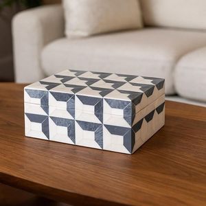 Luxury Resin Inlay Jewelry <b>Box</b> Handmade Ring Organizer <b>Box</b> for <b>Earrings</b> Necklace Bracelet and Precious Accessories - Product Image 1