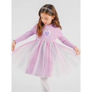 OZKIZ Vestido Midi Brillante de Chifón y Poliéster Estilo Coreano para Niñas de 2 a 6 Años, Moda Infantil al por Mayor para Primavera/Otoño con Lentejuelas - Product Image 1