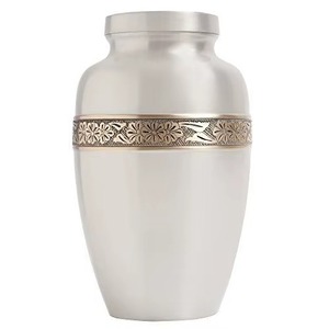 High Quality Wholesale Aluminum Urns with Shiny Polish for Human Ashes Funeral and Cremation Keepsake Urns by Indian Manufacture - Product Image 4
