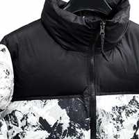 Blouson matelassé Whiteaura International à imprimé abstrait, entièrement zippé, chaud, imperméable, respirant, en toile, vêtement d'extérieur d'hiver, coupe classique