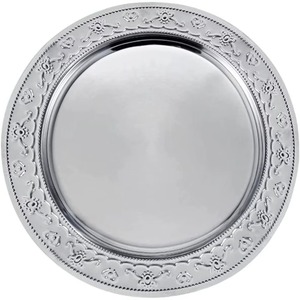 Assiette de Présentation Créative en Acier Inoxydable Argenté, Écologique, Personnalisable avec Gravure Couleur, pour Maison, Hôtels, Mariages - Product Image 3