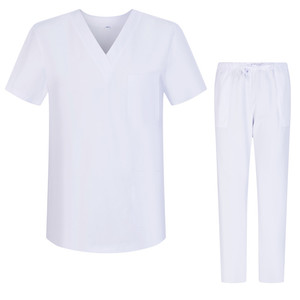 Pantalon droit unisexe respirant en polycoton de couleur unie avec plusieurs poches, uniforme médical d'hôpital SANGLASPORTS Needle - Product Image 2