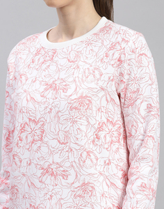 ชุดเซ็ตเสื้อสเวตเชิ้ตลายดอกไม้สีชมพู กางเกงจ็อกเกอร์ลำลอง ใส่สบายสำหรับฤดูใบไม้ผลิ แขนยาว คอกลม ระบายอากาศได้ดี - Product Image 6