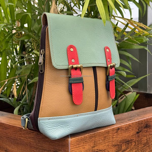 Recién llegado, mochila de cuero reciclado Vintage directamente de fábrica para mujer, mochila Vintage de hombro de gran capacidad de alta calidad - Product Image 4