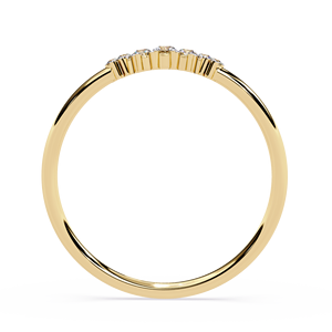 Anillo de eternidad clásico para boda, oro amarillo de 18 quilates, engaste de coronilla con diamante natural de corte brillante redondo. - Product Image 4