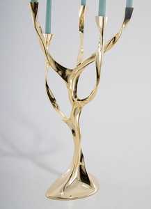 Flame Holder Golden Candelabra with <b>Twisted</b> Design for Home Decoration - Product Image 4