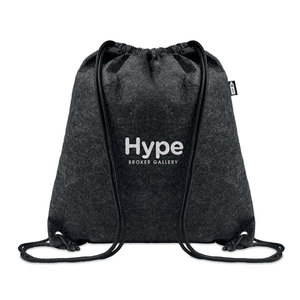 Indico RPET Felt <b>Drawstring</b> <b>Backpack</b> Corporate String <b>Backpack</b> - Product Image 1