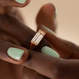 Women's Emerald Cut Diamond Engagement <b>Ring</b> 14K Gold Classic Style IGI Certified - Product Image 4