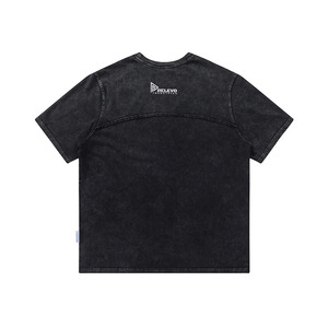 Camiseta Negra para Hombre con Efecto Ácido, Camisetas Lisas para Imprimir, 100% Algodón, Camisetas Estampadas, Camiseta Oversize, Camiseta Casual de Jersey - Product Image 2