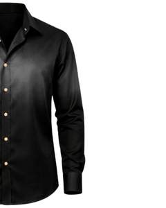เสื้อเชิ้ตผู้ชายสีดำไล่เฉดแบบเป็นทางการ ผ้าฝ้ายพรีเมียม แขนยาว ติดกระดุม สวมใส่ได้ทั้งแบบสมาร์ทแคชชวลและลำลอง รับผลิตตามสั่ง (OEM) จำหน่ายส่งจำนวนมาก - Product Image 4