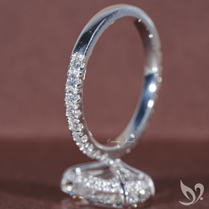 Bague de fiançailles en or massif 10 carats avec diamant de laboratoire taille poire 3 carats certifié IGI - Product Image 2