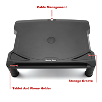 Support de refroidissement pour ordinateur portable en plastique efficace avec base pivotante à 360° et design réglable en hauteur