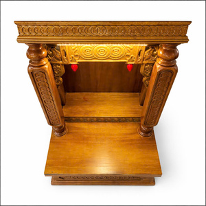 L'autel du dieu de la richesse et du dieu de la terre est sculpté dans du bois d'acacia. - Product Image 6