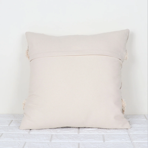 Hand Tufted Texture Boho <b>Beige</b> and Pink Cushion <b>Cover</b> Handmade Decorative Pillow Case for <b>Sofa</b> Bedroom Living Room Home Decor - Product Image 2
