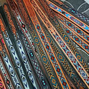 High Quality Leather <b>Belt</b> Cowboy <b>Cowgirl</b> <b>Belt</b> With Basket Wave Hand Tooling Rodeo International Customization Available - Product Image 5