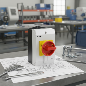 Interruptor Rotatorio de Carga Rojo <span class=keywords><strong>EATON</strong></span> <span class=keywords><strong>P1</strong></span>-<span class=keywords><strong>25</strong></span>/V/SVB de Montaje Trasero con Diseño de Manija Resistente para Control de Energía Industrial Seguro - Product Image 3
