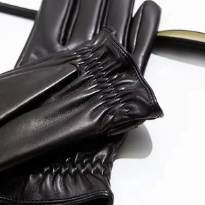 Nouveaux gants d'hiver en cuir véritable personnalisés pour femmes, gants de conduite et de cyclisme en cuir de vachette et peau de mouton, compatibles écran tactile, unisexe - Product Image 6