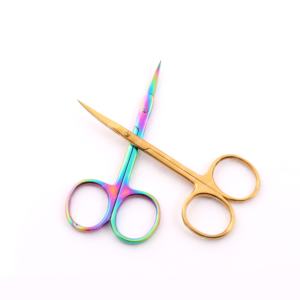 Mini pince à cils personnalisée en acier inoxydable Ciseaux pointus de toutes les couleurs disponibles pour la coupe des cils et des sourcils - Product Image 4