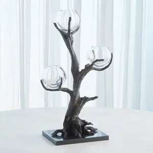 Florero artístico de metal hecho a mano para decoración de interiores, moderno y lujoso florero de metal para decoración de mesa y suelo. - Product Image 2