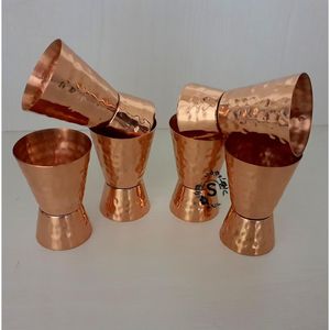 Copper Finish Double Cocktail Measuring Jigger 30ml 45ml Professional Barware <b>Tool</b> for Whiskey Tequila Vodka and Rum - Product Image 3