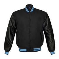 Blousons universitaires d'hiver pour hommes en laine et cuir, avec col montant, broderie personnalisée, respirants, coupe-vent, style universitaire, décontractés, pour l'extérieur