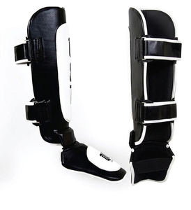 QST Professional Boxing Shin Pads Custom Logo PU Leather Muay Thai Leg Guards Factory Bulk MMA Kickboxing Shin Instep Protector - Product Image 5