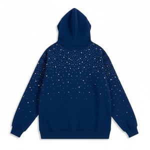 Sweat à capuche en strass, pull premium orné de pierres précieuses avec motifs en cristal détaillés pour les collections streetwear et la mode décontractée - Product Image 4