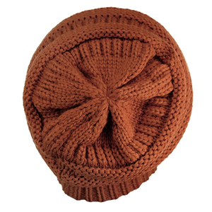 Gorro Unisex de Acrílico, Color Sólido, Tejido Acanalado, Gorro de Invierno de Estilo Casual para Adultos, Circunferencia de Cabeza de 56-58 cm - Product Image 3
