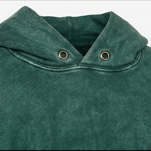 Sweat à capuche personnalisé pour homme, style streetwear, délavé à l'acide, respirant, léger, avec impression de logo, vente en gros - Product Image 4