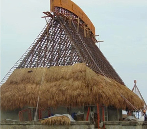 Parasol en chaume de palmier de 2,5 m, fabriqué au Vietnam, avec toit en herbe naturelle, grand parasol de jardin, pour l'extérieur, les centres de villégiature et la plage, export - Product Image 4