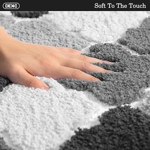 Tapis de bain antidérapant moderne nordique personnalisé en microfibre polyester TPR, tapis de sol absorbant pour la salle de bain et les toilettes domestiques - Product Image 3