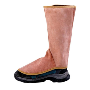 Chaussures de travail pour soudeurs en cuir de vachette pleine fleur haute résistance, protection ignifuge et résistante à la chaleur (500-1000°C) contre les risques - Product Image 4