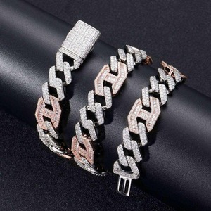 <b>Top</b> Demanded Luxury Iced Out Moissanite Cuban Link Chain for Party Fashion and <b>Wedding</b> Celebration Jewelry Available for Sale - Product Image 2