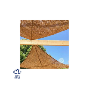 Voile d'ombrage moderne de style farmhouse en cuir naturel bleu lotus de haute qualité, écologique, durable, recyclable, léger, vente en gros - Product Image 5