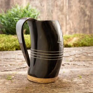 Jarra de Cerveza Vikinga Hecha a Mano, Ecológica, Estilo Vintage Medieval, para Bar, Restaurante, Viajes y Fiestas, Personalizable - Product Image 4
