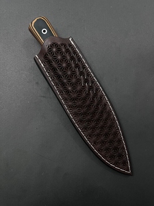 มีดล่าสัตว์ สแตนเลสสตีล มีดแคมป์ปิ้ง ใบมีดแบบ Fixed Blade ด้ามจับ Werzalit พร้อมปลอกหนัง - Product Image 6