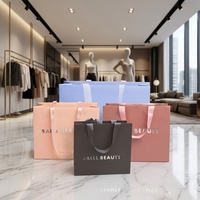 Sac cadeau rigide pliable fait main avec poignée, imprimé sur mesure, pour l'emballage de montres destiné aux chaînes de vente au détail aux États-Unis