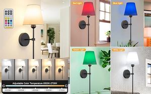 <b>Wall</b> <b>Lights</b> <b>Battery</b> Operated <b>Wall</b> Sconces Wireless LED <b>Wall</b> Lamp Rechargeable Modern Decorative Lighting for Bedroom Living Room - Product Image 5