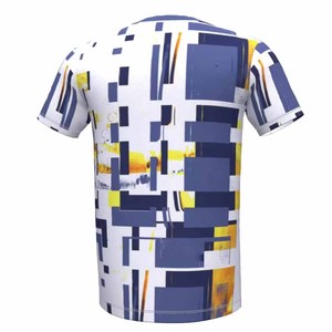 Camiseta de Manga Corta para Hombre con Estampado Geométrico, Cuello Redondo, Secado Rápido, Uso Casual, Corte Regular, 100% Poliéster, Impresión por Sublimación - Product Image 4