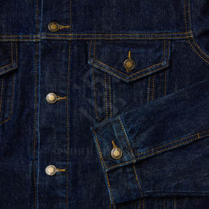 Veste en jean décontractée unie pour homme, hiver 2026, col montant, 100 % coton, respirante, écologique, confortable, service OEM - Product Image 5