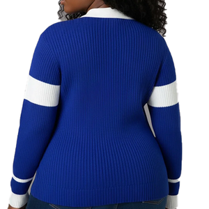 Vente en gros de pulls à col en V de haute qualité avec logos personnalisés pour les sororités/fraternités/écoles/collèges/universités, cardigans avec logos - Product Image 5