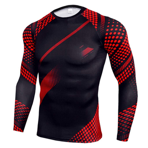 Long Sleeve Shirt Pants Fitness Tight Running Set Spandex/Nylon Compression 2026 Breathable Workout Sportswear Men's Rash Guard - Product Image 4